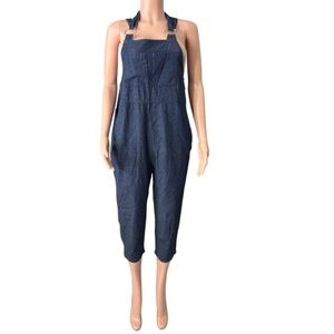 ANNIE Women's Dark Blue Denim Overalls